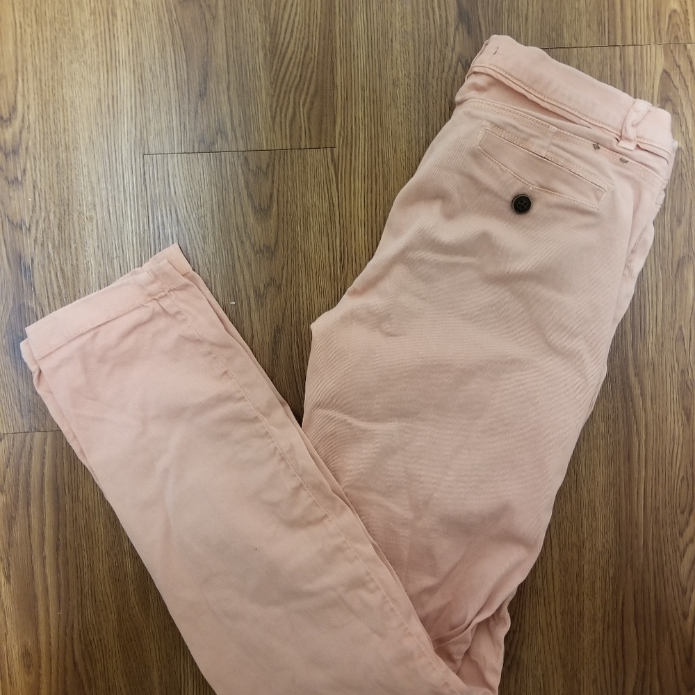 Bershka coral chinos